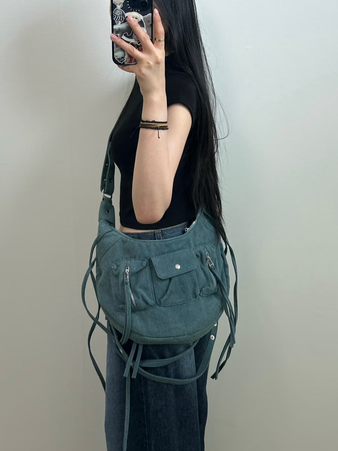 Vintage 빈티지 데님 카고 가방 크로스백 상품이미지2