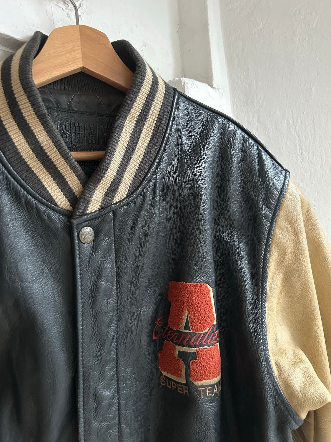 90‘s Shane 소가죽 바시티자켓 상품이미지2