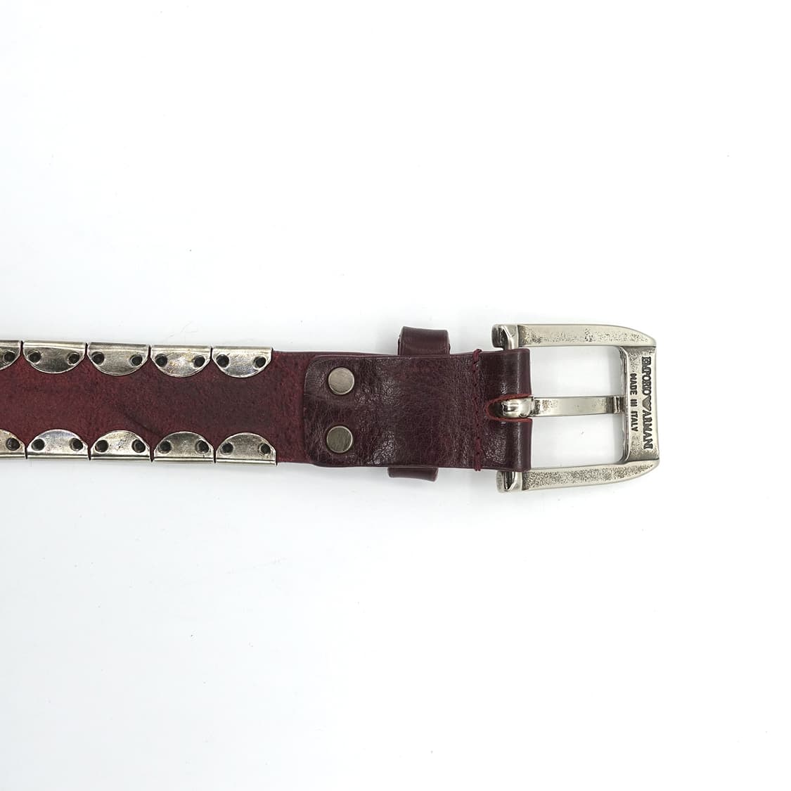 EMPORIO ARMANI 엠포리오 아르마니 아티잔 스터드 벨트 와인 상품이미지3