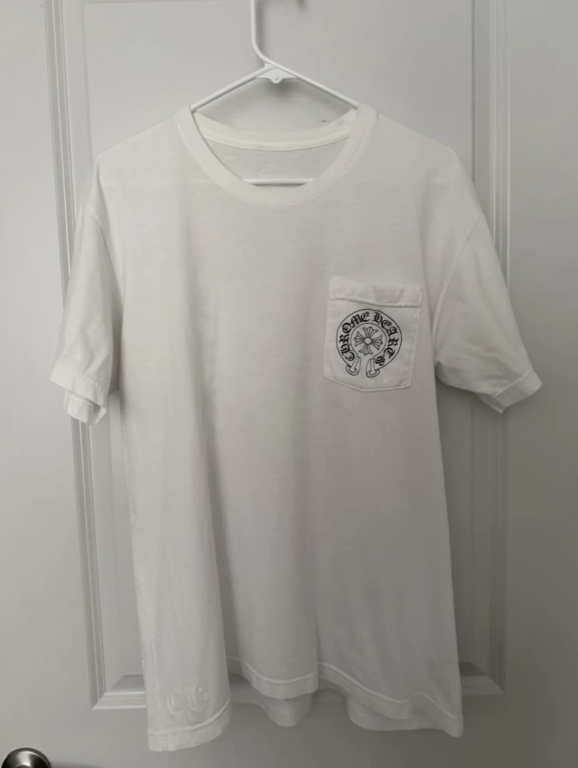 크롬하츠 홀스슈 로고 포켓 반팔 티셔츠 화이트 L 상품이미지2