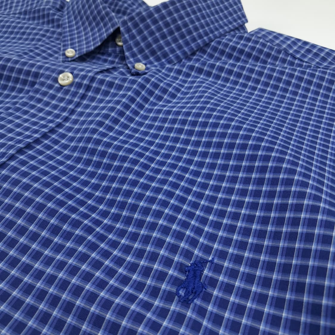 CN235 2XB 폴로 랄프로렌 로얄블루 마이크로체크 긴팔 셔츠 남방 상품이미지5