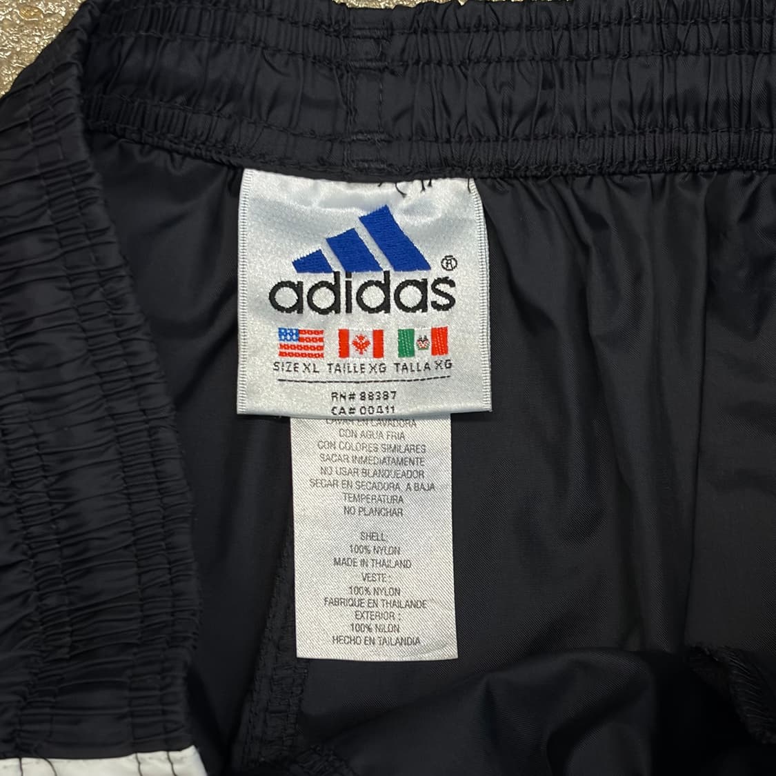 90s USA 아디다스 삼선 츄리닝 트레이닝팬츠 바람막이 팬츠 상품이미지4