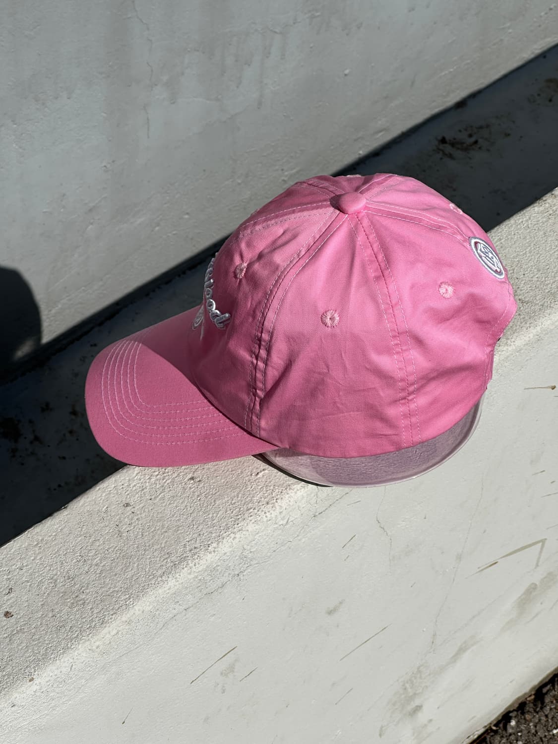 [M] 배드블러드 핑크 나일론 볼캡 모자 상품이미지3