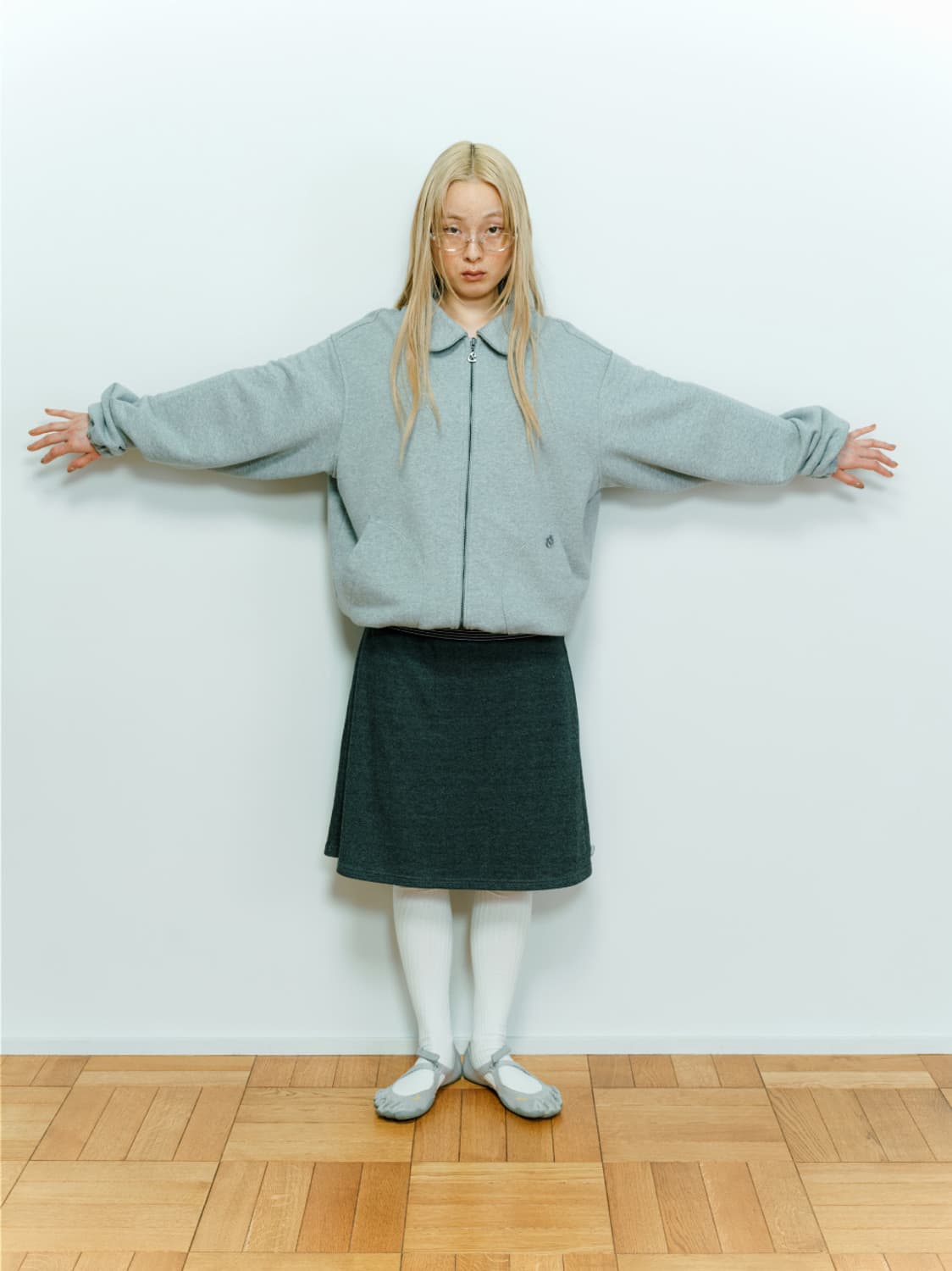 coyseio 038 round track zip-up grey 상품이미지1