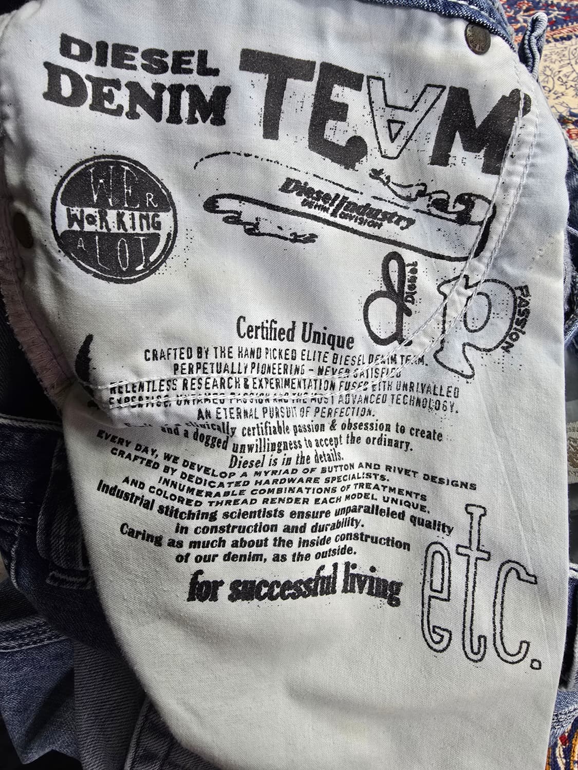 디젤 워싱 데님 청바지 (1630) 상품이미지5