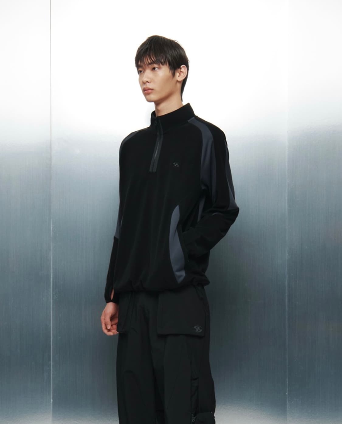 산산기어 하프 집업 후리스[블랙] 상품이미지4