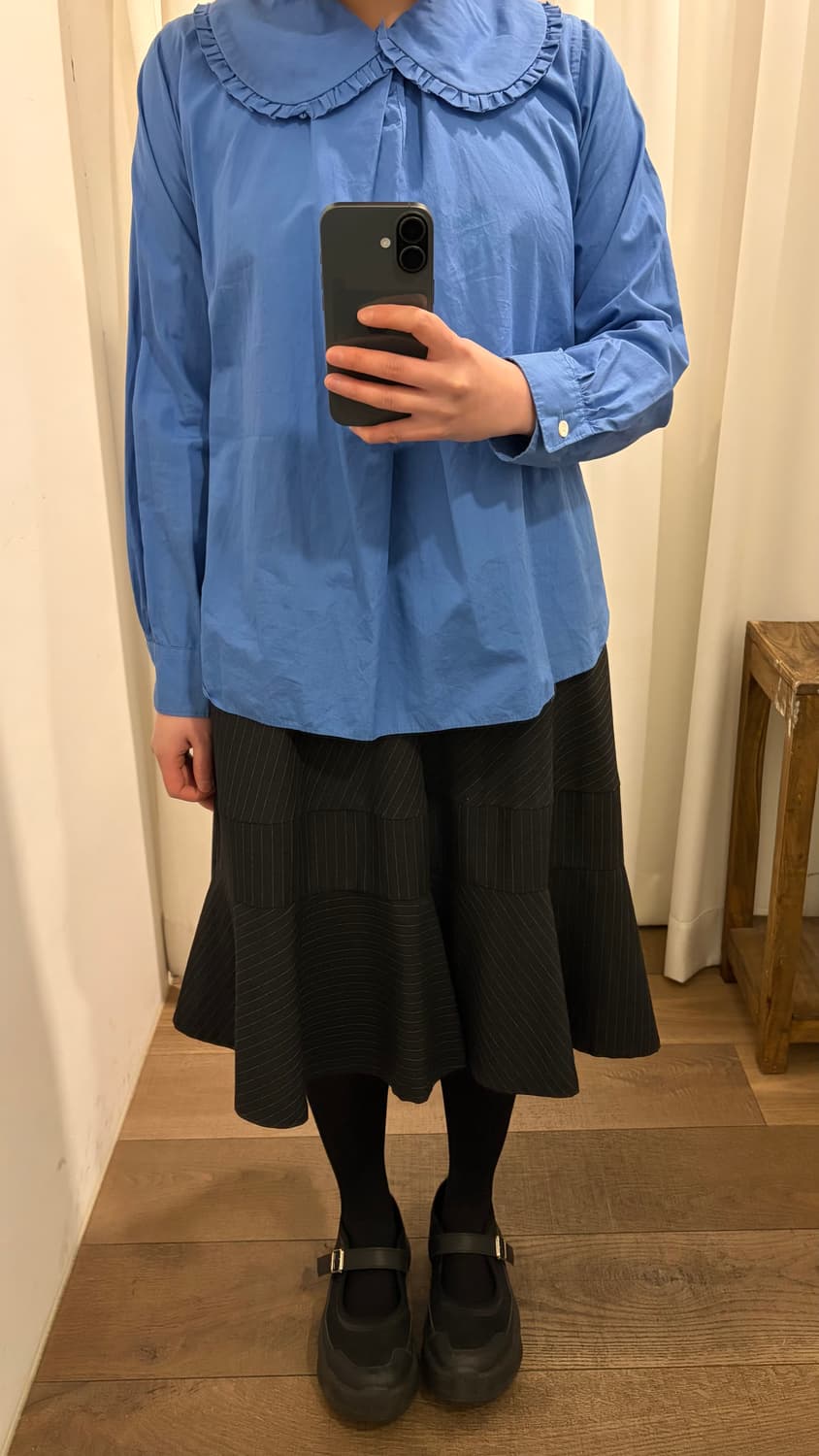 Diagonal Stripe Patchwork Skirt 상품이미지2