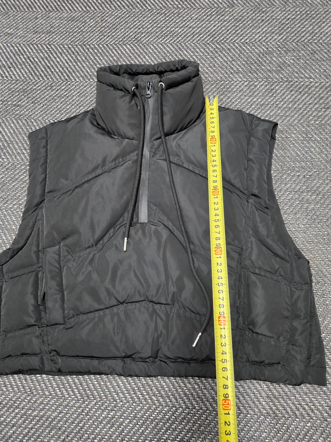 마이네임이즈 mynameis 블랙 반집업 다운패딩 조끼 상품이미지9