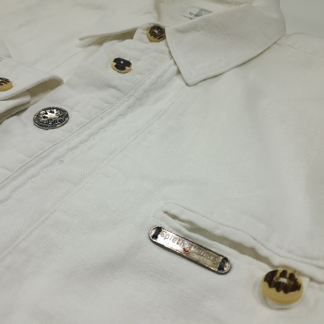 CL669 2XL S&W 00s 린넨 트라흐텐 바바리안 알펜 셔츠 상품이미지4