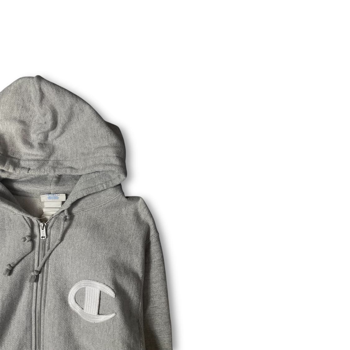 챔피온 리버스위브 그레이 C로고 후드 집업 S 상품이미지2