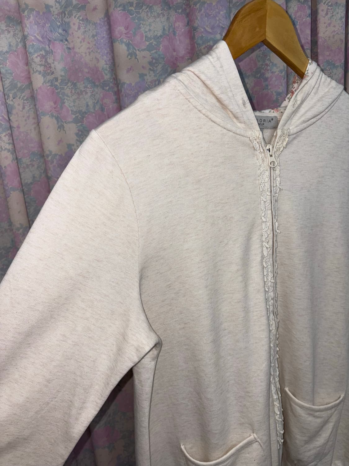 아이보리 크로쉐 후드 집업 상품이미지7