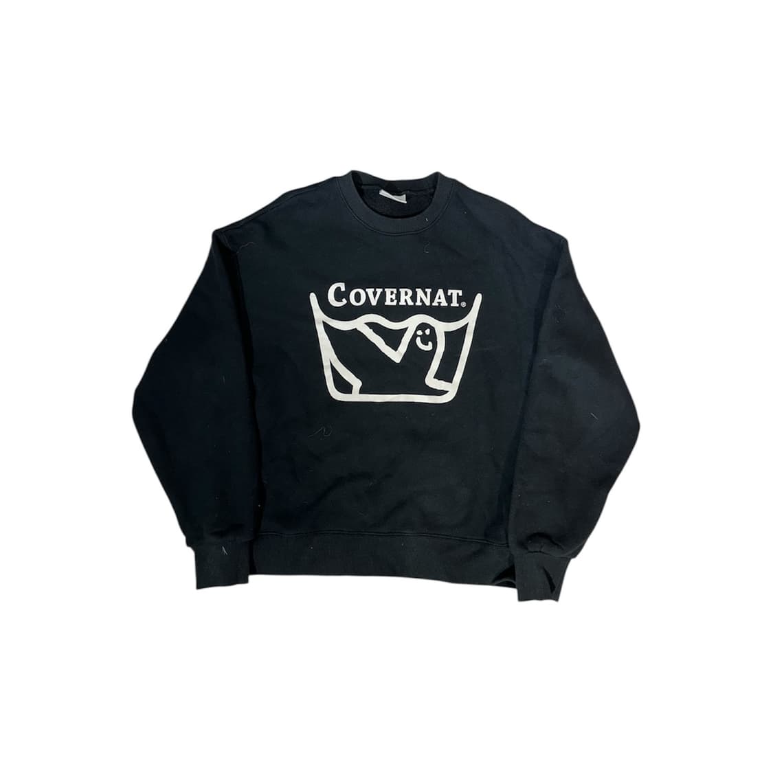 커버낫 블랙 화이트 빅 로고 맨투맨 S 상품이미지5