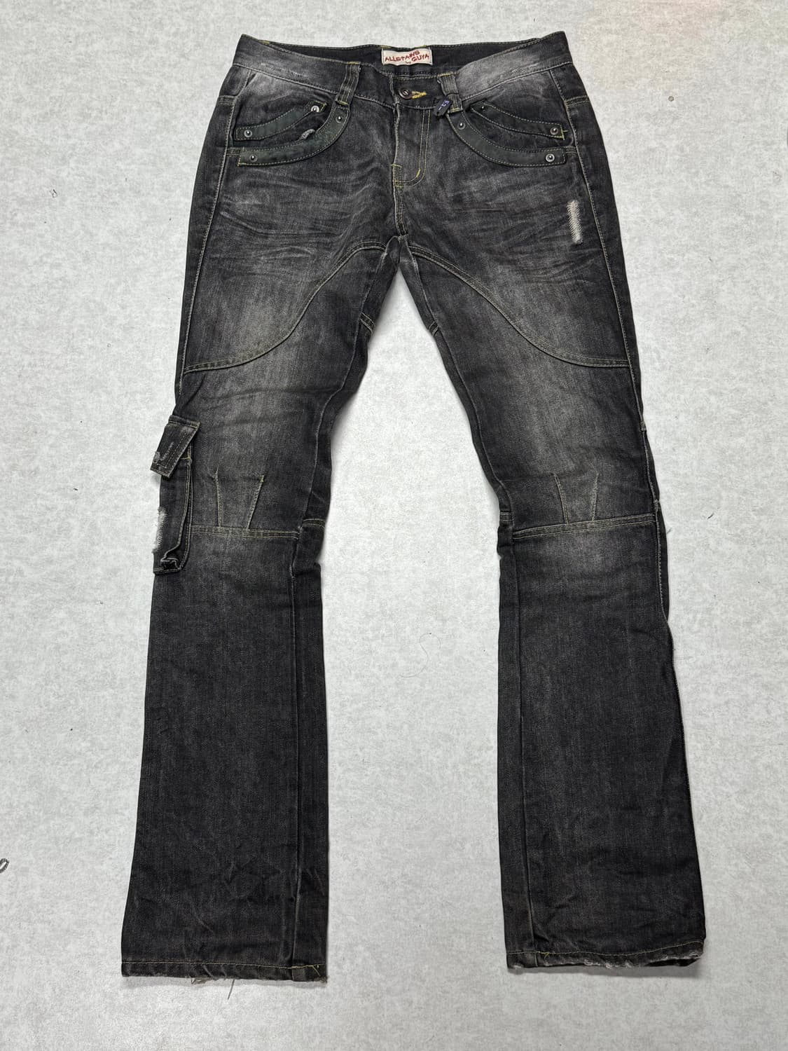 데미지 워싱 버클 팬츠  상품이미지1