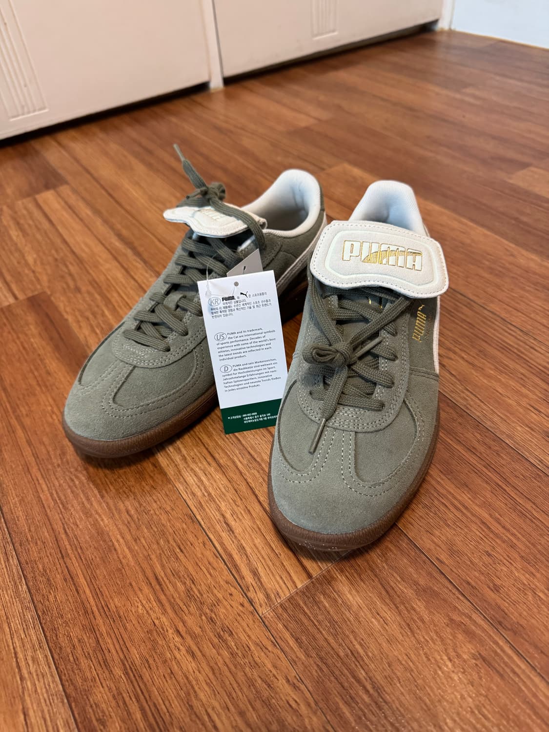 새상품)PUMA 팔레르모 프리미엄 스웨이드 카키 265 상품이미지1