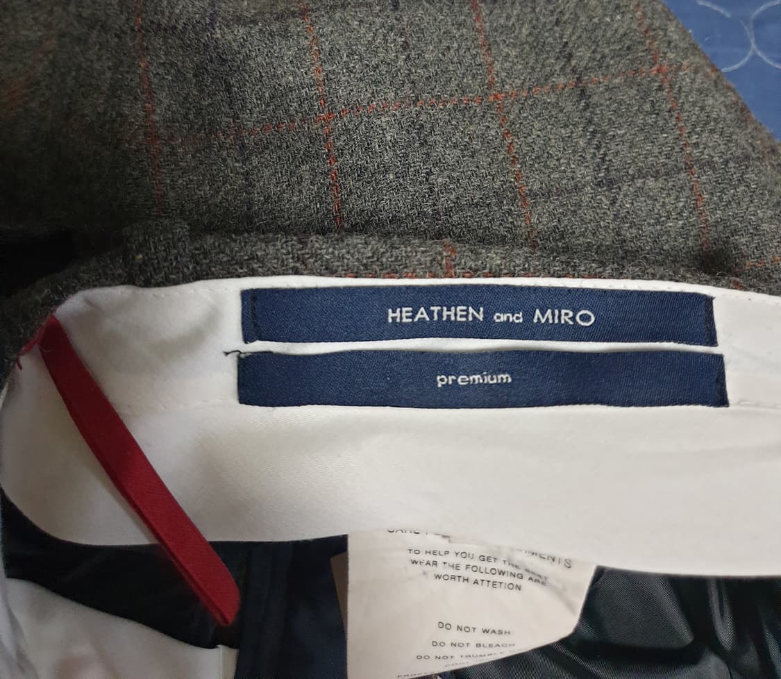 헤든앤미로 프리미엄 커스텀메이드 클래식체크 울 턴업 슬랙스 (34) 상품이미지4