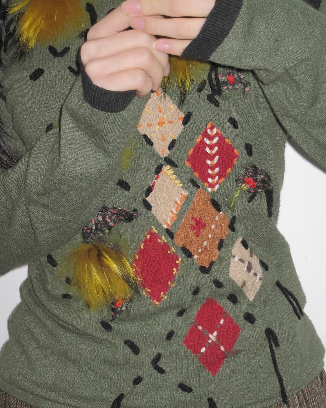 이태리 패치 디테일 니트 상품이미지5