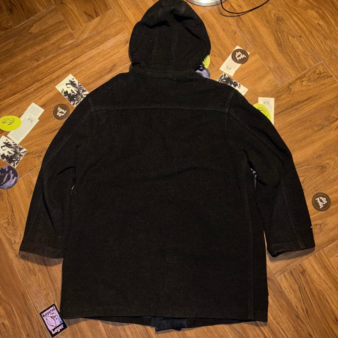 Armani overfit wool hoodie zip up coat 상품이미지4