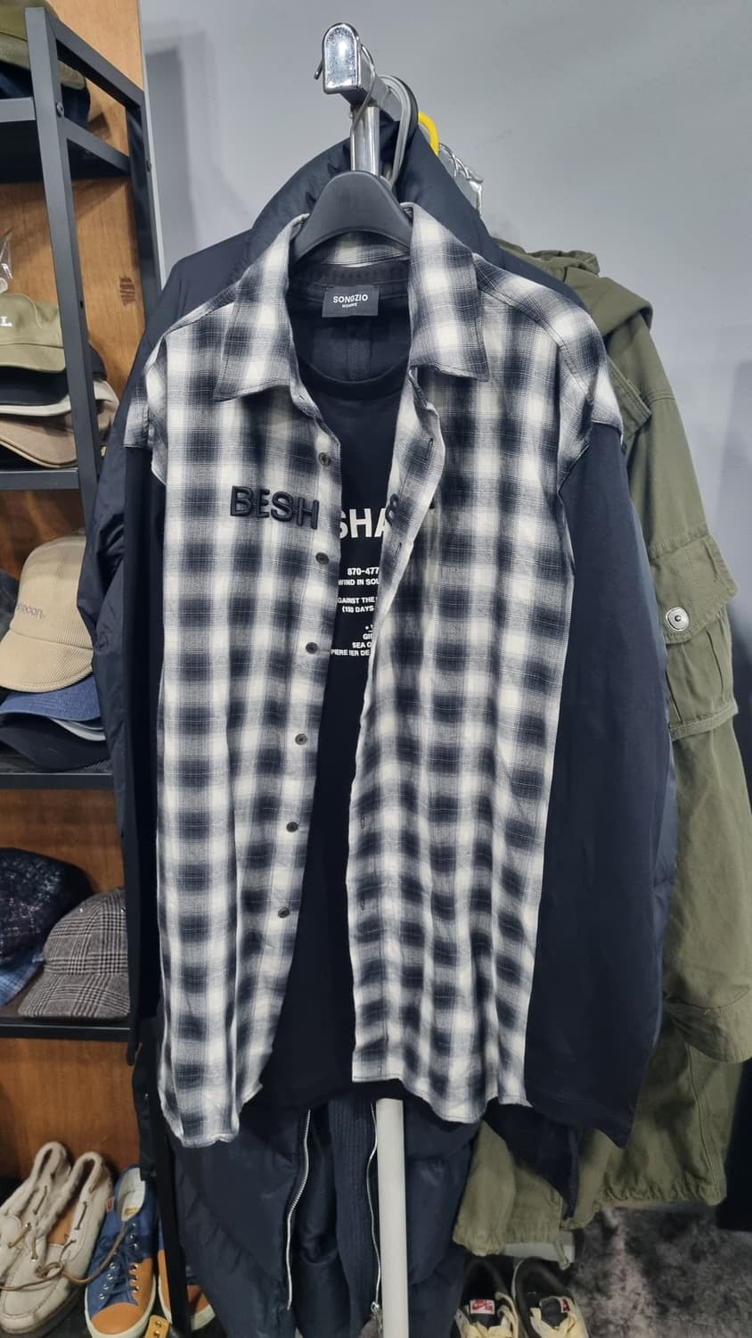 송지오옴므 셔츠+티 95size(가슴단면53) 95~100적당 상태최상 상품이미지1