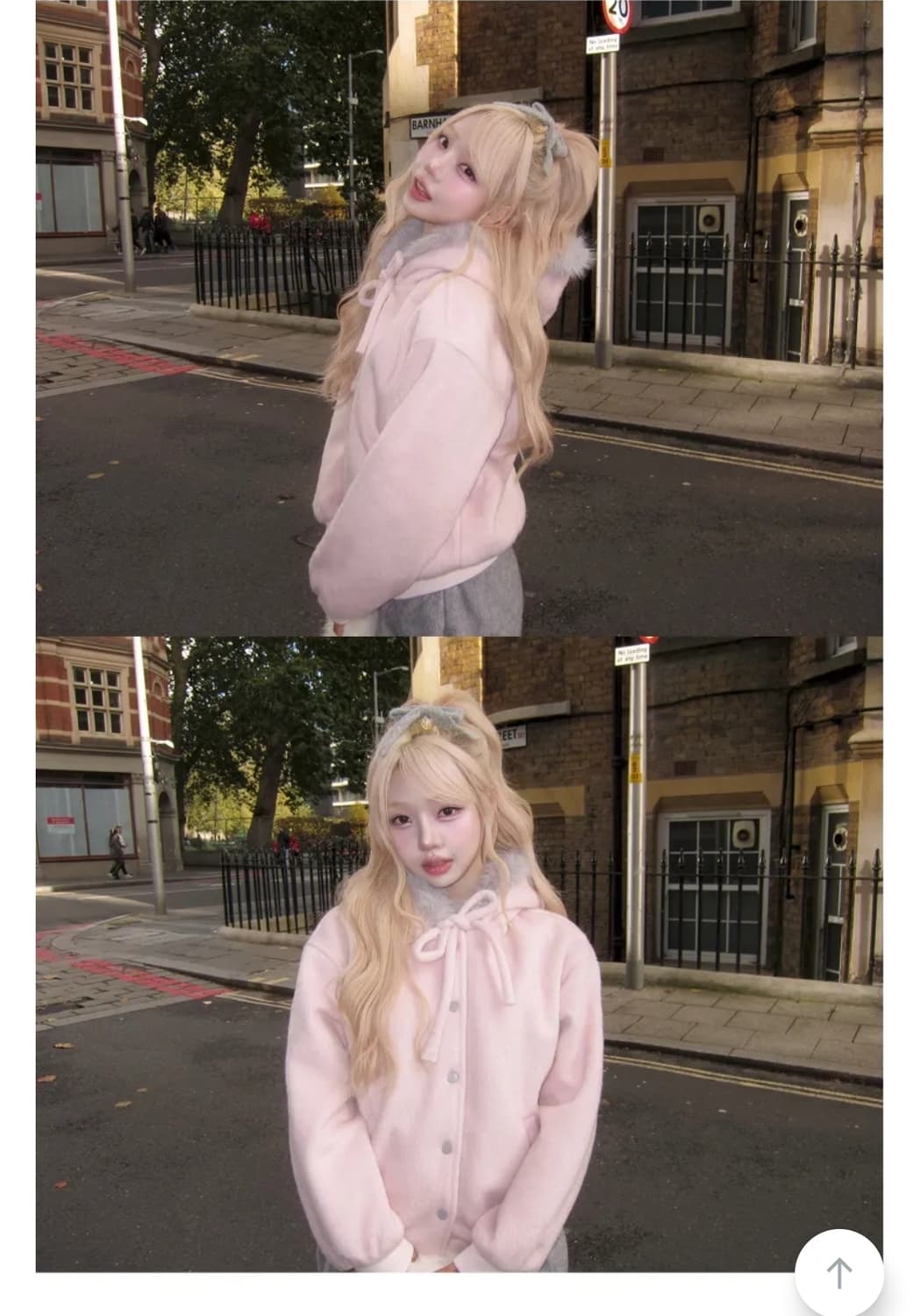 남다메이드 핀터걸 퍼 점퍼 자켓 후드집업 상품이미지1