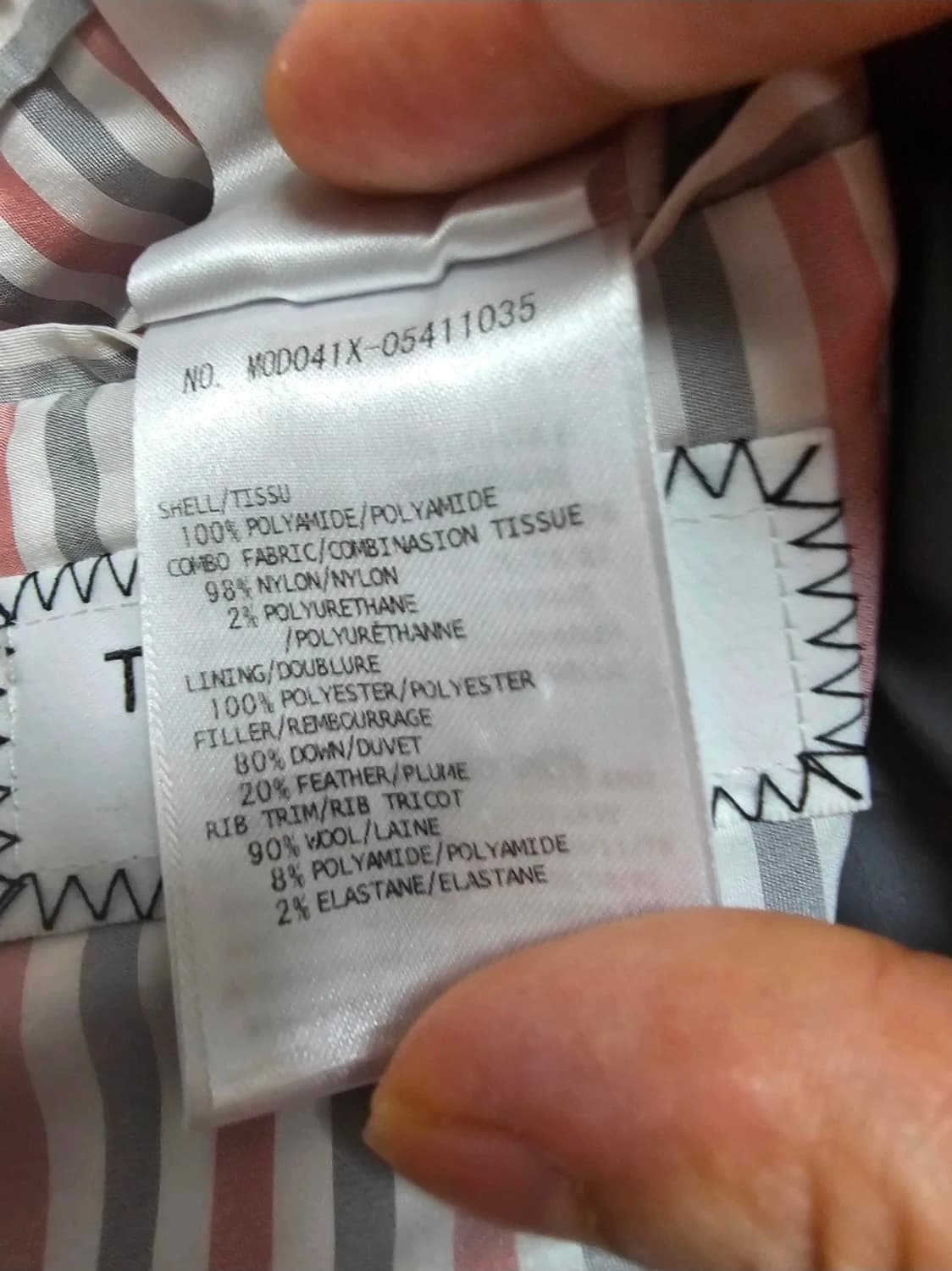 톰브라운 24SS 그레이 매트 사선 후드패딩(4/105/정품) 상품이미지9