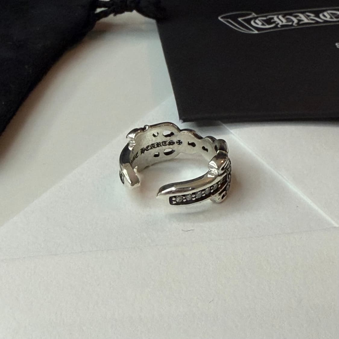 크롬하츠 더블대거오픈링 파베다이아 상품이미지2