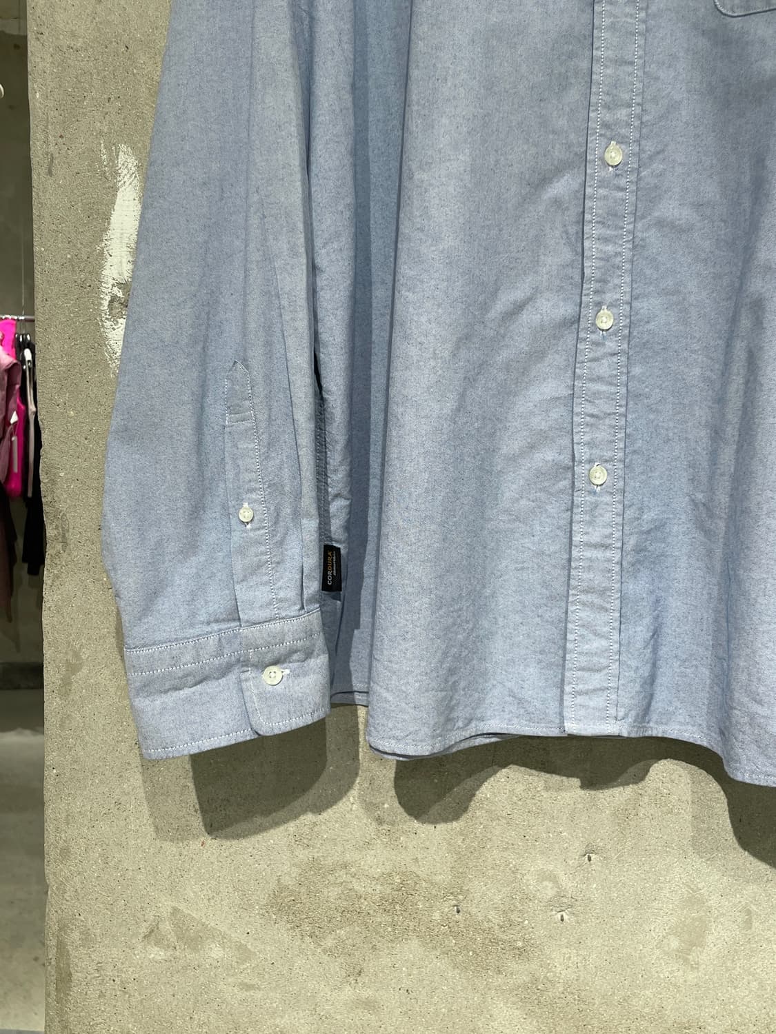 베이프 스카이 블루 원 포인트 싱글 포켓 옥스포드 셔츠 상품이미지4