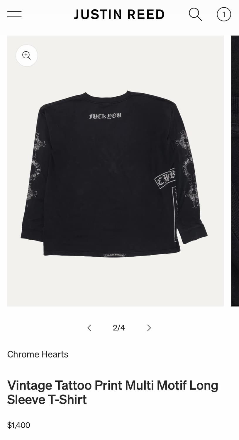 CHROME HEARTS Vintage Fuck You LS Tee 상품이미지2