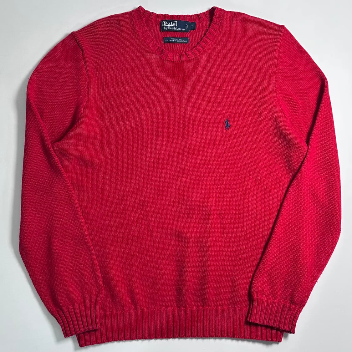 폴로 랄프로렌 레드 코튼 니트 상품이미지1