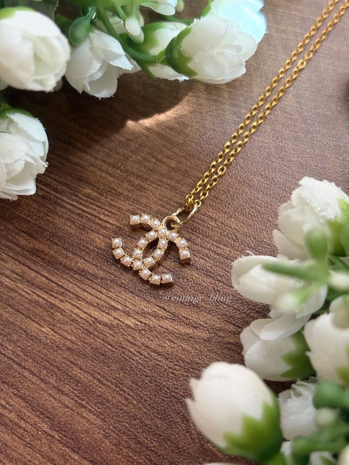 샤넬 쁘띠CC 펄 골드 목걸이  상품이미지2