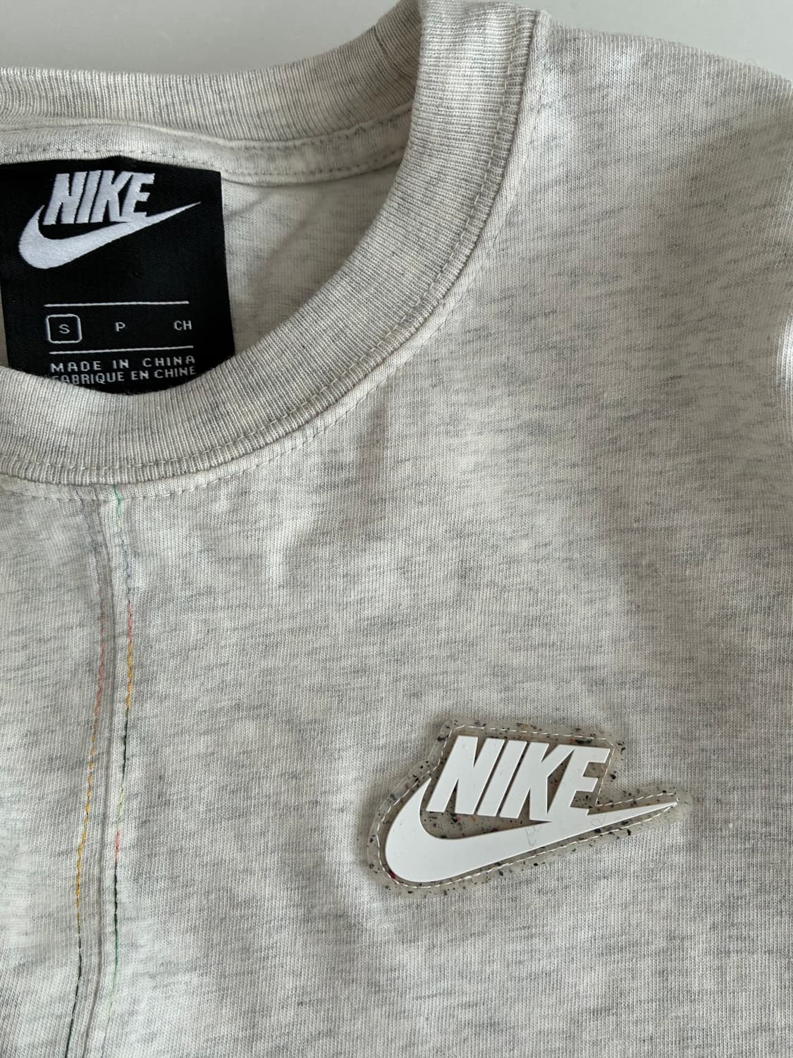 S) 나이키 오버사이즈 반팔 티셔츠 오트밀 상품이미지5
