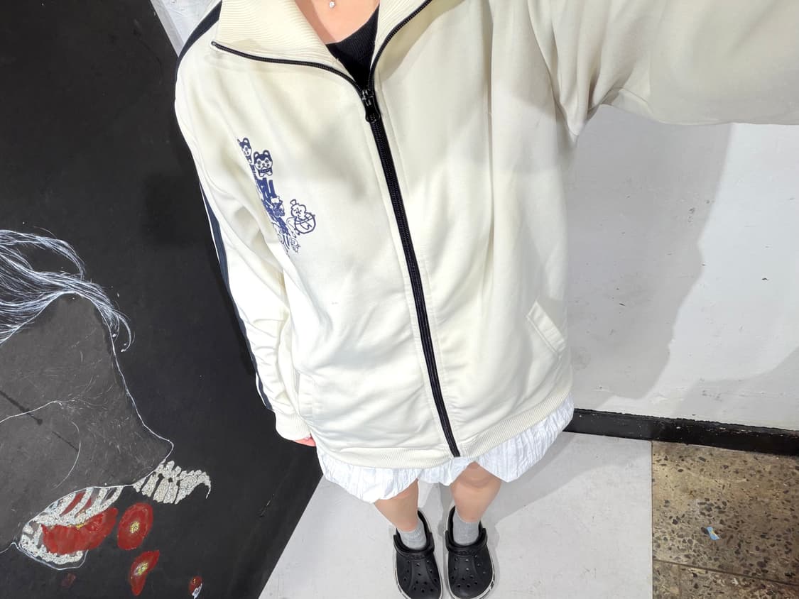 JPN 일본 브랜드 부덴 쇼우텐 히메 갸루 캐릭터 아이보리 져지 M 상품이미지7