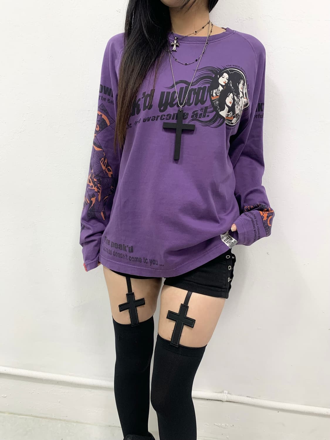 [PEAK'S] 히글깔 오리엔탈 게이샤 밴드 펑크 롱슬리브 상품이미지3