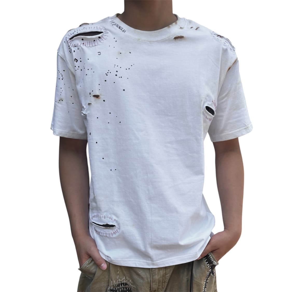 [HAND MADE] Scar Tissue Distressed Tee 상품이미지1