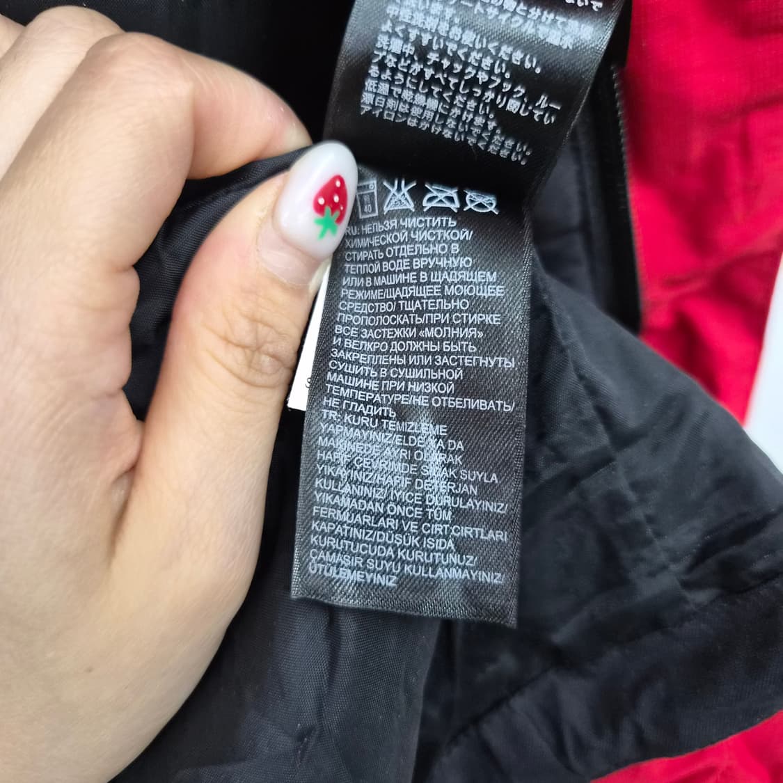 노스페이스 레드/블랙 바람막이 자켓 남성 S 상품이미지5