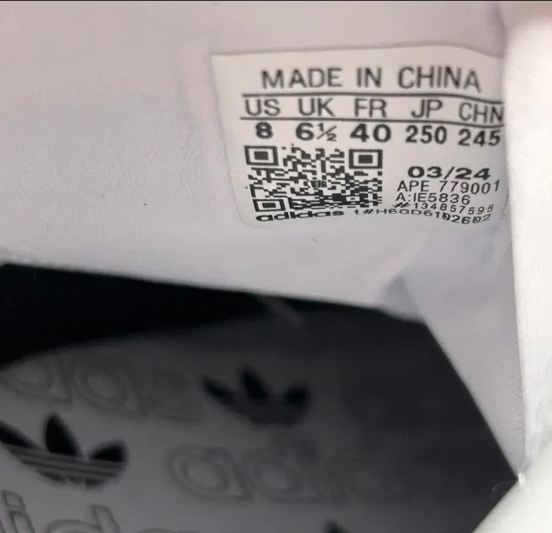 s급 아디다스 250 정품 삼바 OG 블랙 IE5836 사진 앞코 참고 상품이미지4