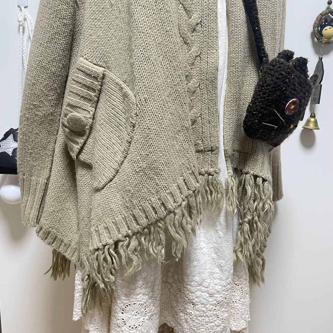 케이프 니트집업 상품이미지4