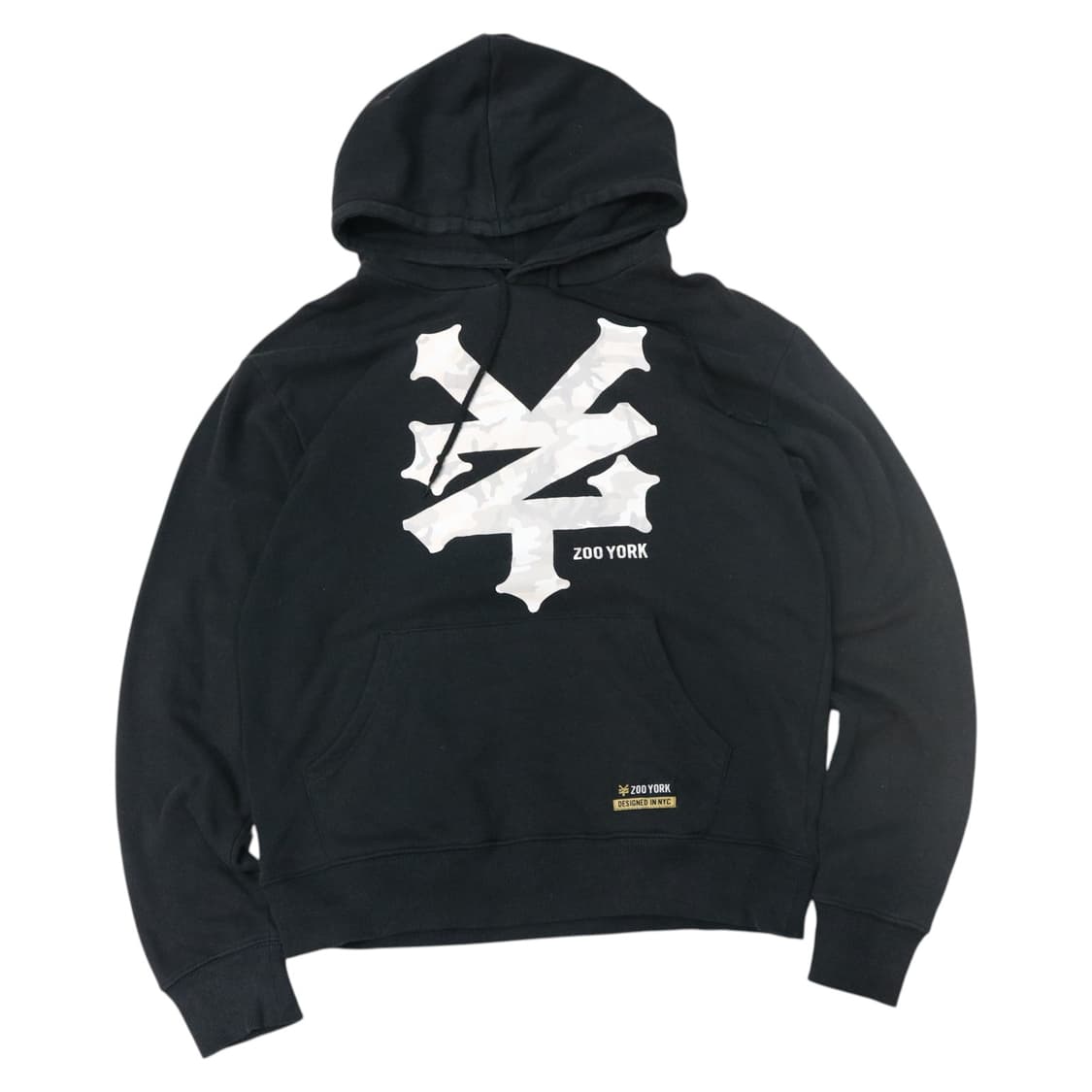 주욕(ZOO YORK) 카모플라주 빅로고 그래픽 후드티 (L) 상품이미지1