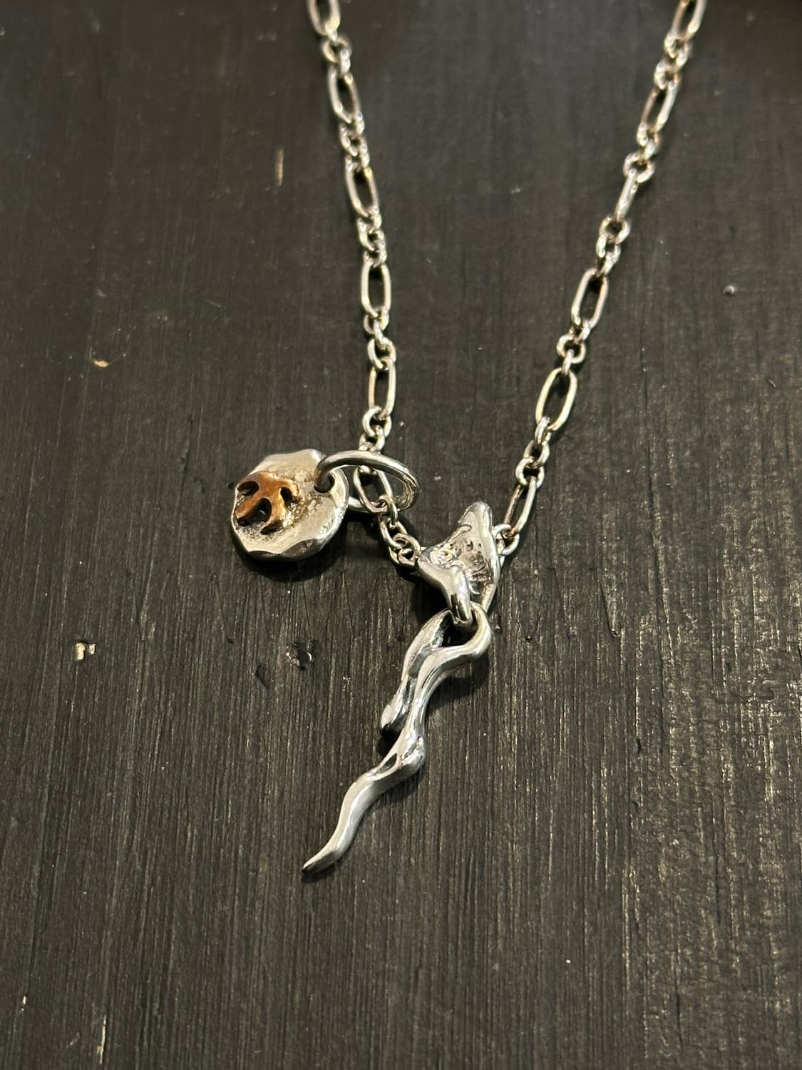 Fluid Line Charm 925Silver Necklace 상품이미지2