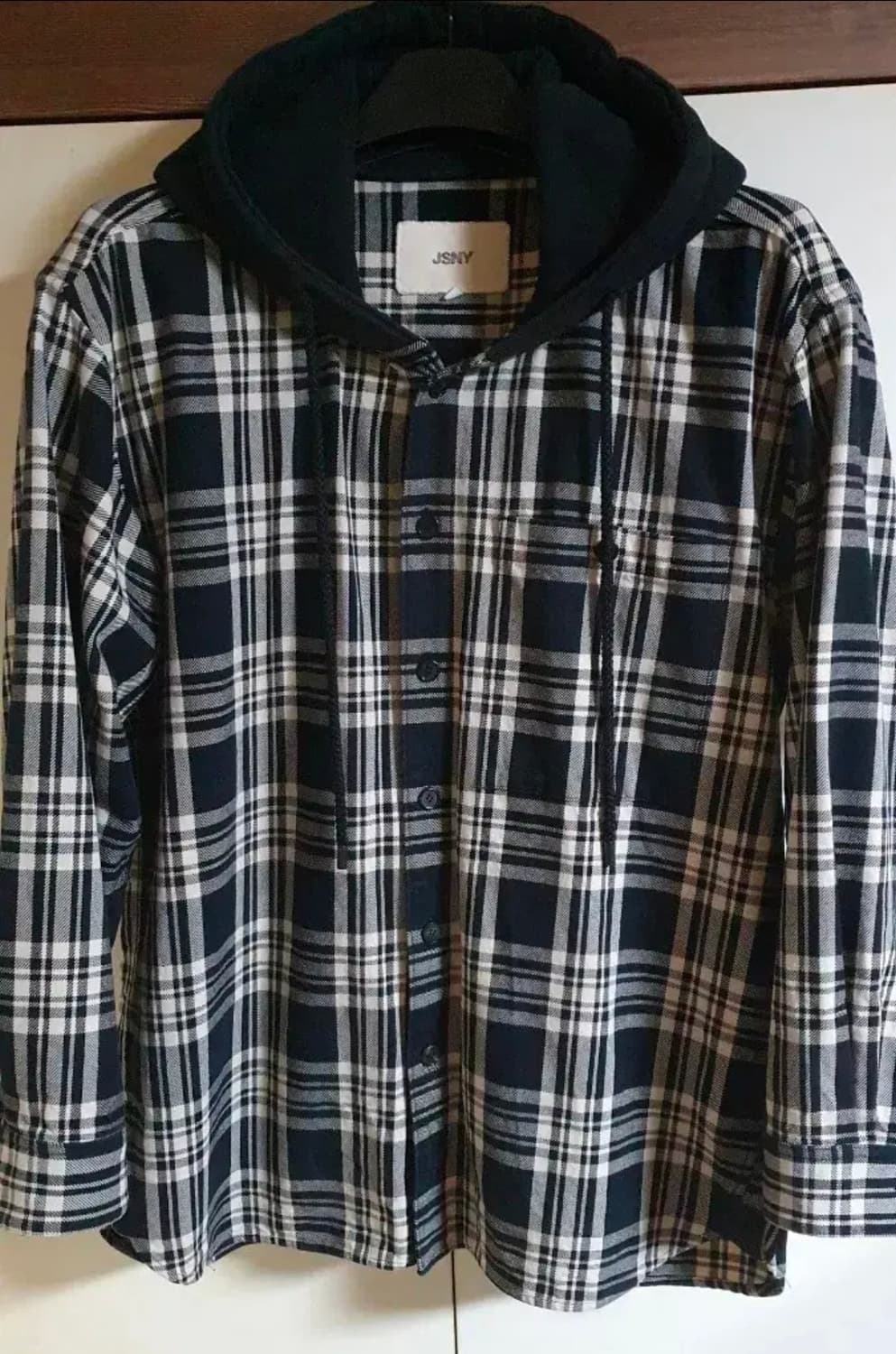 질스튜어트 뉴욕 /구스다운 후드 체크 셔츠 105사이즈 상품이미지1