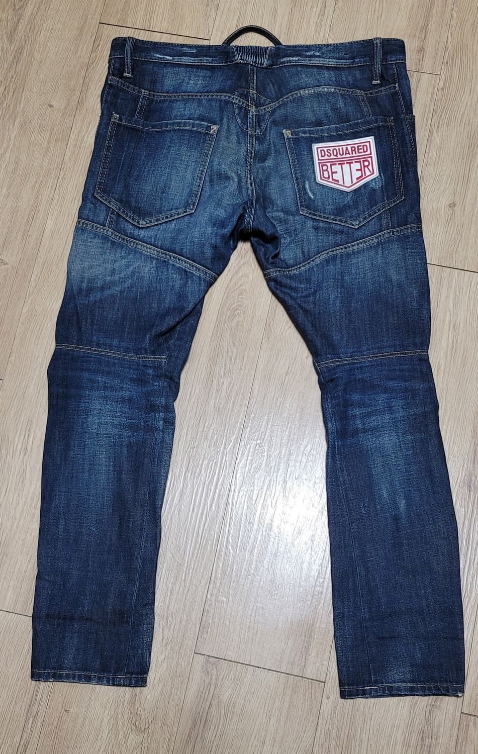 디스퀘어드2 모터 패치 와펜 타이디 바이커 데님 청바지 EU48 상품이미지3