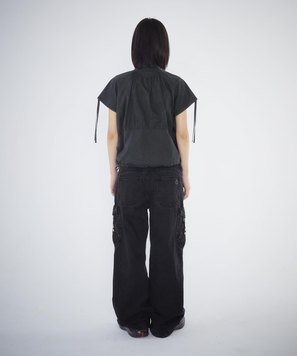 코이세이오 라운드 포켓 카고 진 블랙 2 상품이미지4