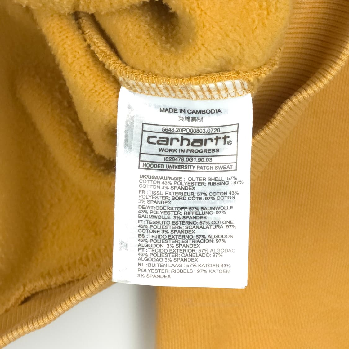 [M] 칼하트wip 유니버시티패치 후드티 상품이미지5