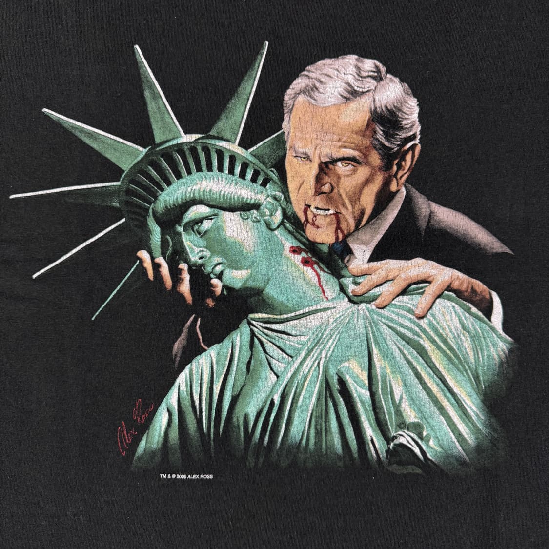 빈티지 2005 알렉스로스 부시 뱀파이어 티셔츠 상품이미지4