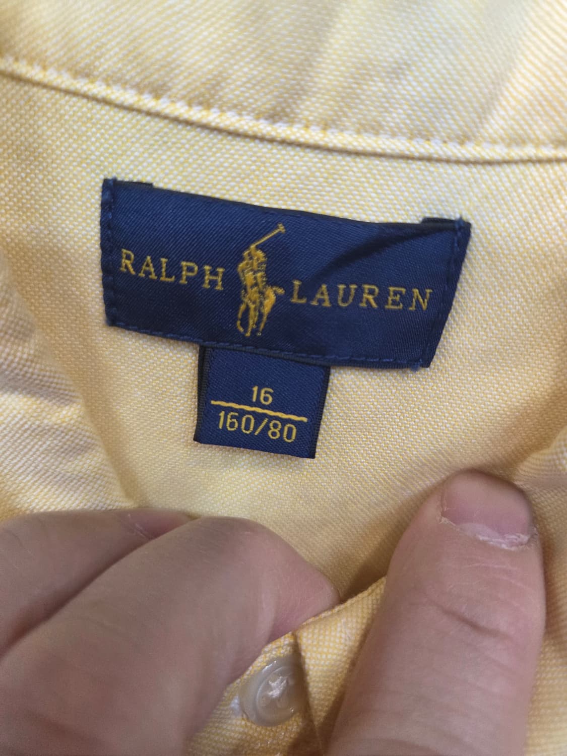 폴로랄프로렌 칼라포니 병아리 셔츠긴팔 160/80 성인대략 s 상품이미지3