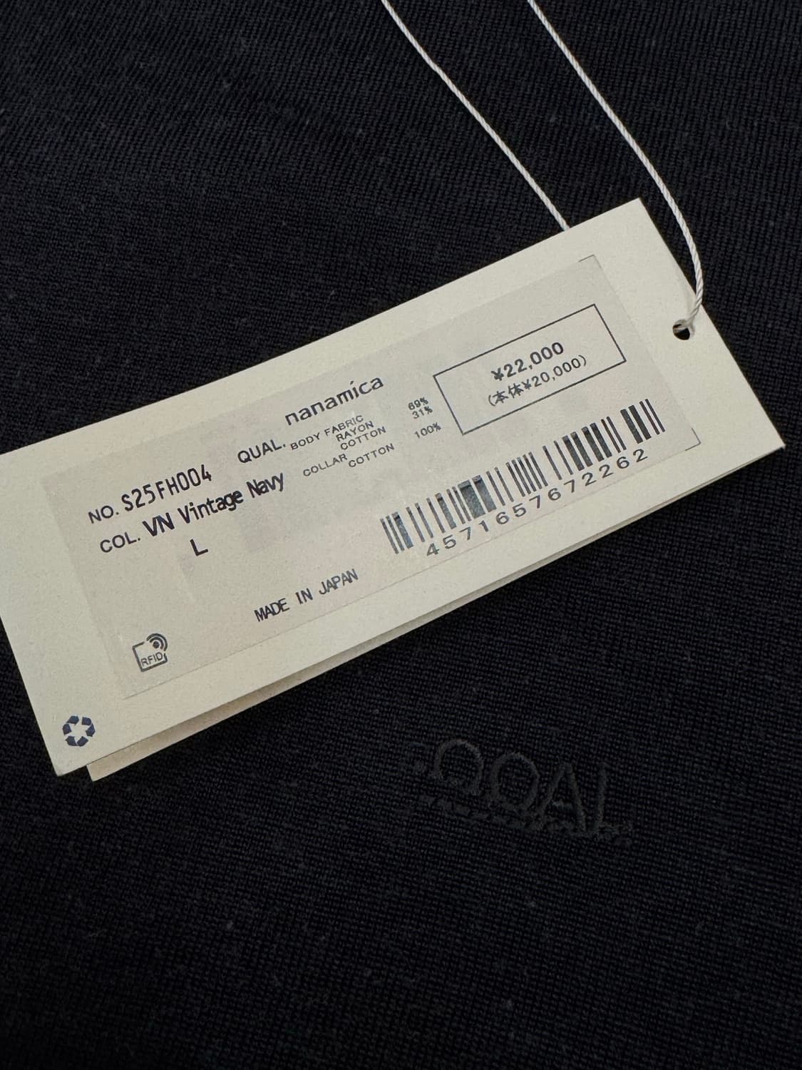 [L][105] 나나미카 레이온 코튼 반팔 티셔츠 빈티지 네이비 상품이미지5