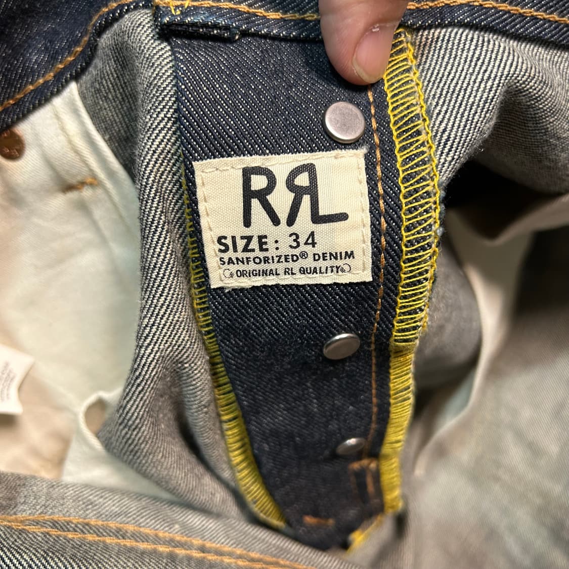 [34X34] RRL 더블알엘 셀비지 생지 데님팬츠 상품이미지5