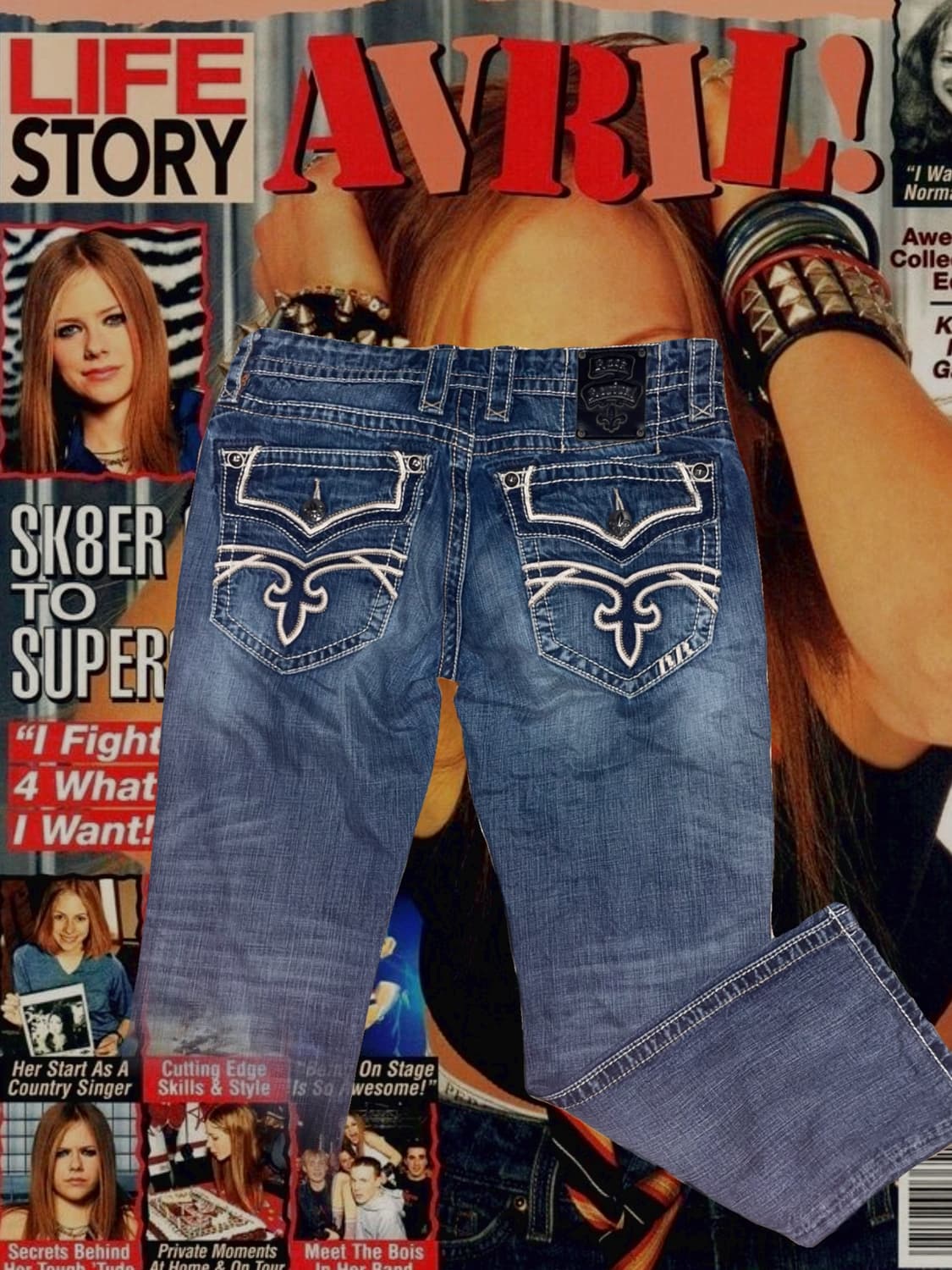 Y2k low straight vintage jeans 상품이미지1