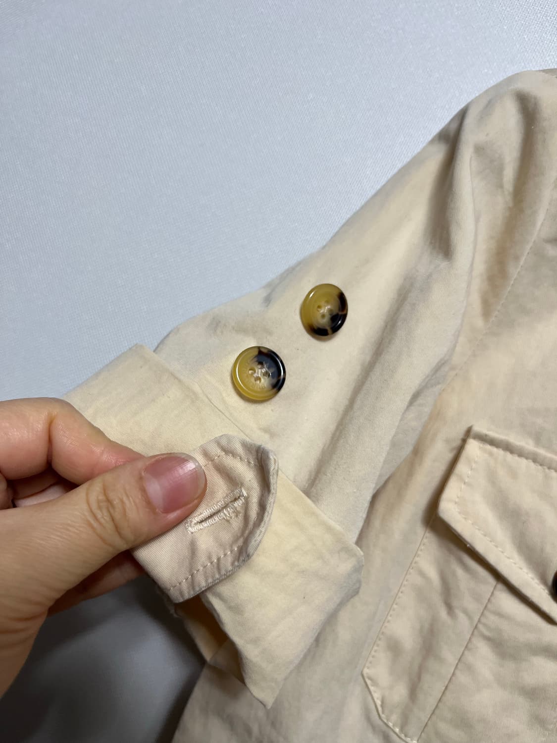 버버리 셔츠형 원피스 베이지 uk6 상품이미지5