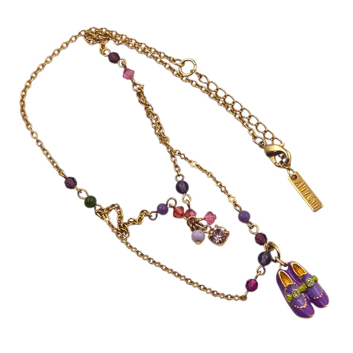 08s 안나수이 퍼플 구두 레이어드 목걸이 상품이미지2