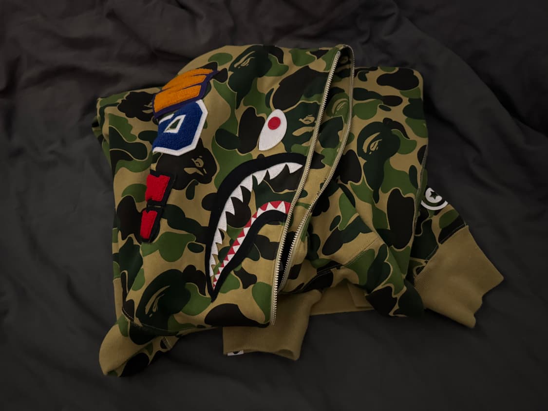 베이프 하프 집업 그린카모 상품이미지1